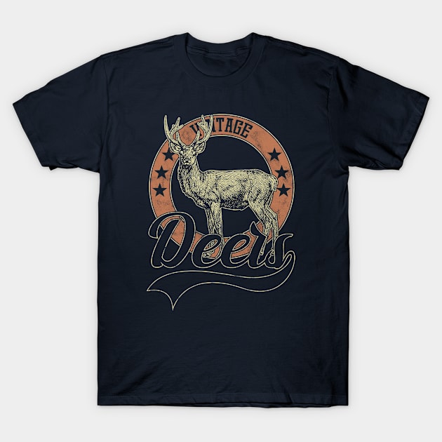 Vintage Deers T-Shirt by bluerockproducts